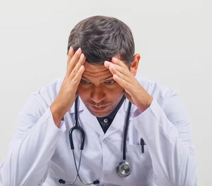 doctor aflijido