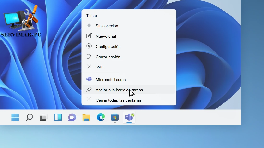 Windows 11 Barra de Tareas SERVIMAR-PC.svg