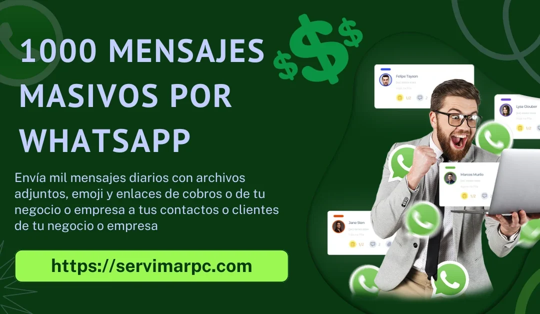 Potencia tus comunicaciones con clientes mediante Envío Masivo por WhatsApp con WhatSender de SERVIMAR-PC