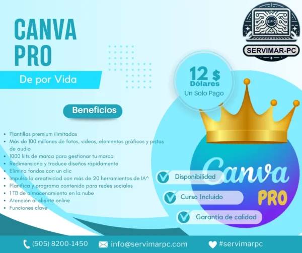 Canva Pro Licencia de Por Vida