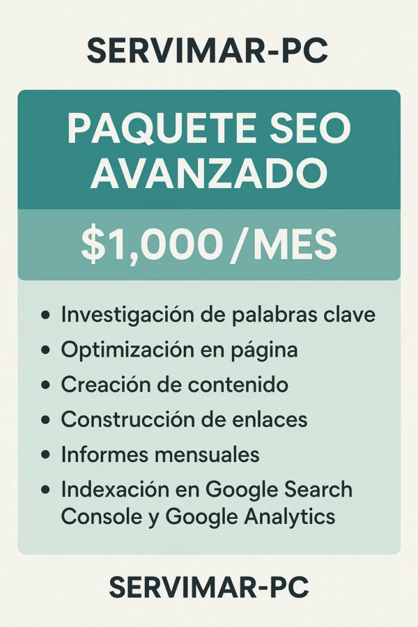 SEO Avanzado SERVIMAR-PC